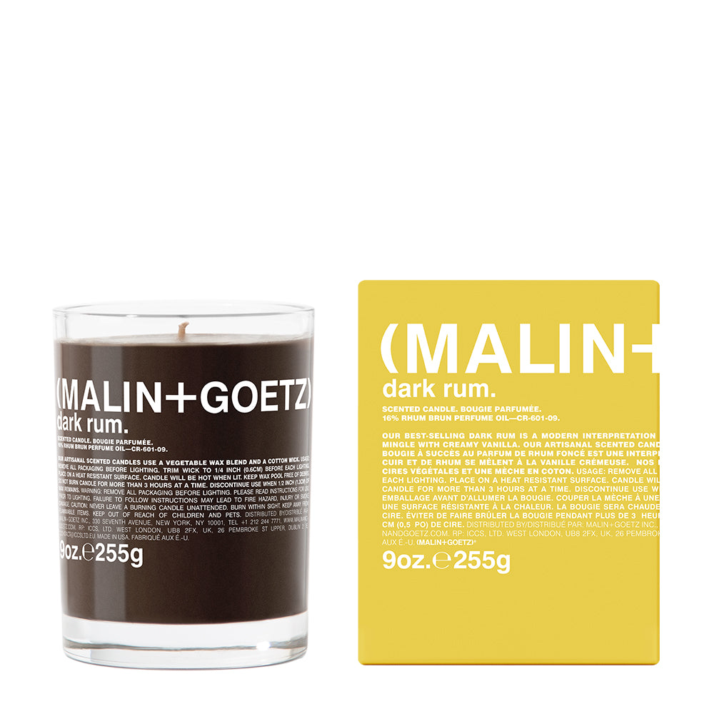 dark rum candle. - 9 oz.